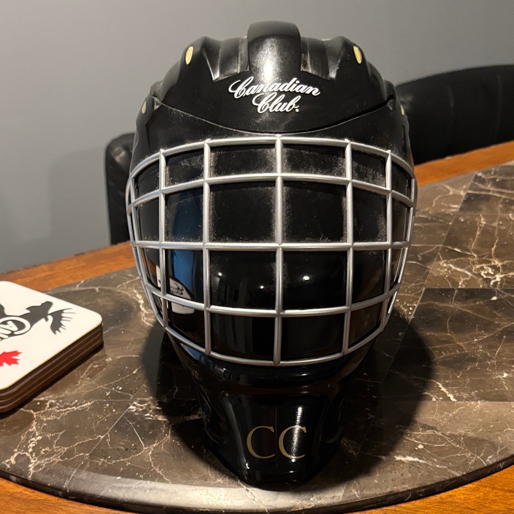 Canadian Club Black Hockey Helmet Ice Bucket